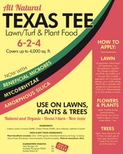 Load image into Gallery viewer, TEXAS TEE - Organic Lawn Fertilizer & Plant Food (4 lb, 20 lb, 40 lb) - SHIPPING INCLUDED