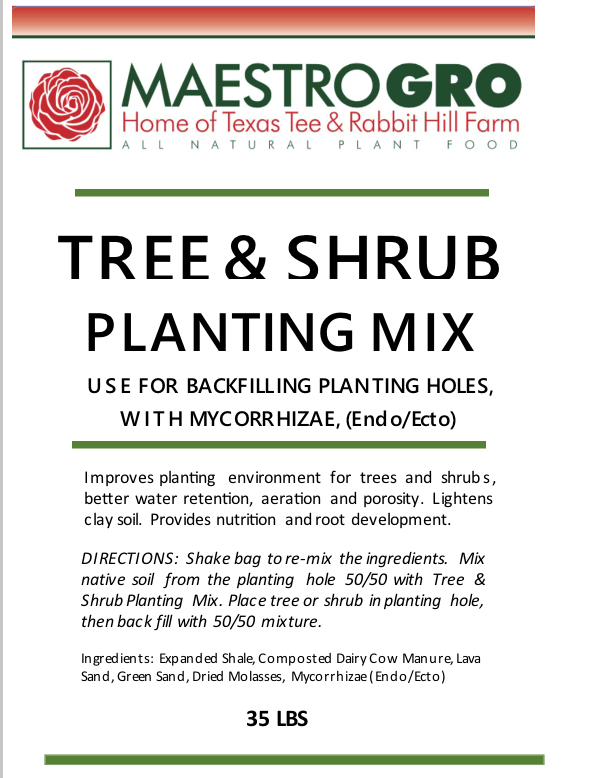 TREE & SHRUB PLANTING MIX, 35 lb bag – Maestro Gro Organic Fertilizers